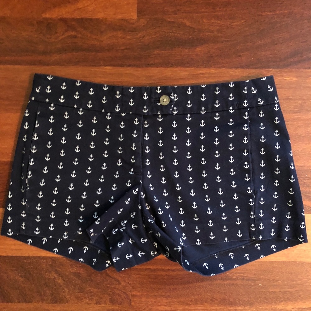 J. Crew Navy Anchor Shorts Size 0 City Fit
